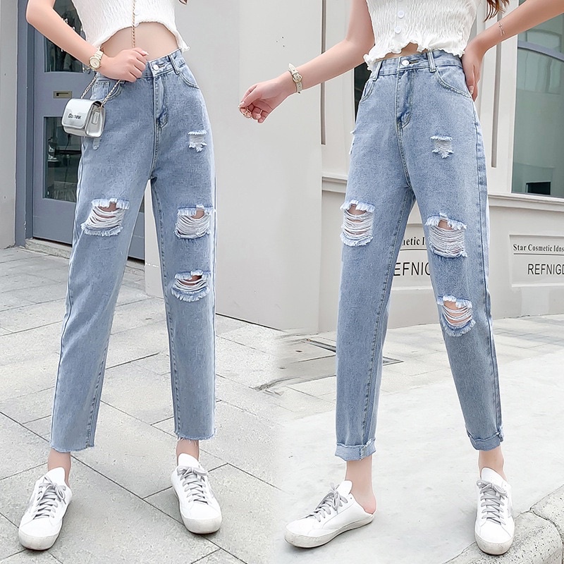 Mom Jeans - High-waisted, Ripped & More