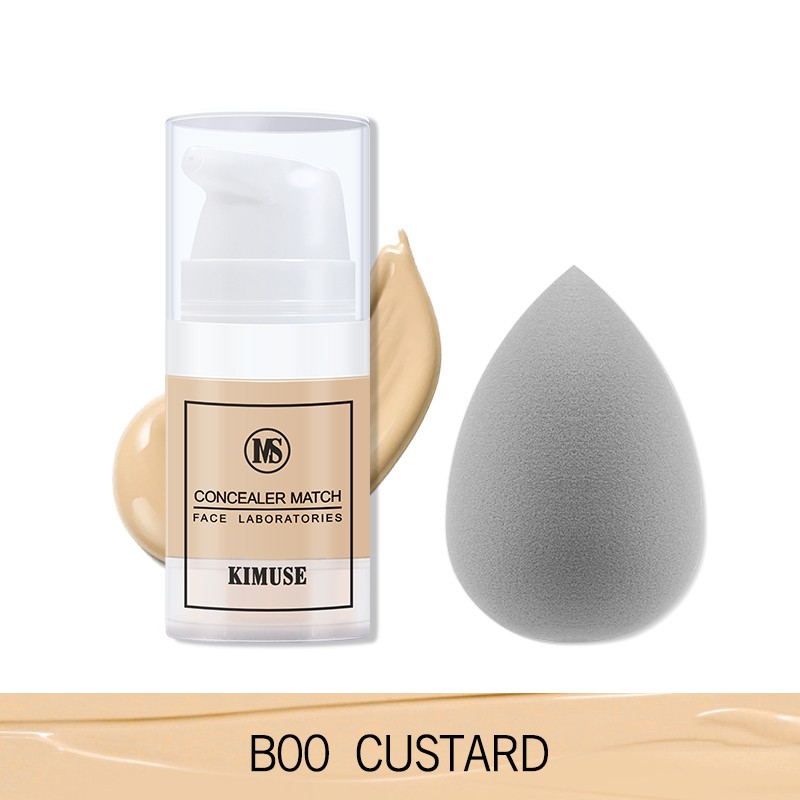 KIMUSE Full Coverage Concealer Corrector Waterpoof Long Lasting + Beauty Blender Shopee