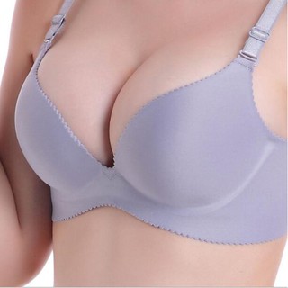 Bra for Women Seamless Soft Deep V Wireless Wire Free Push Up Cup B C