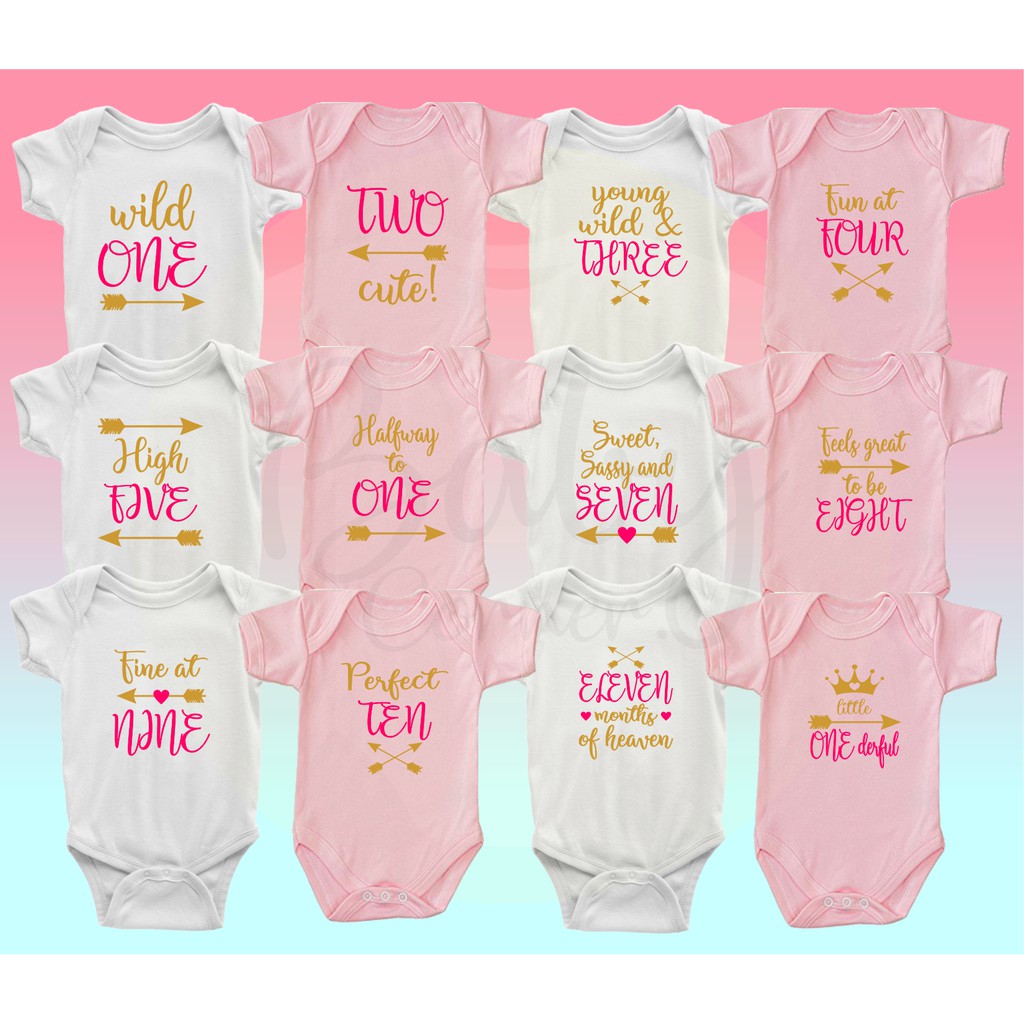 2024 Baby monthly onesie