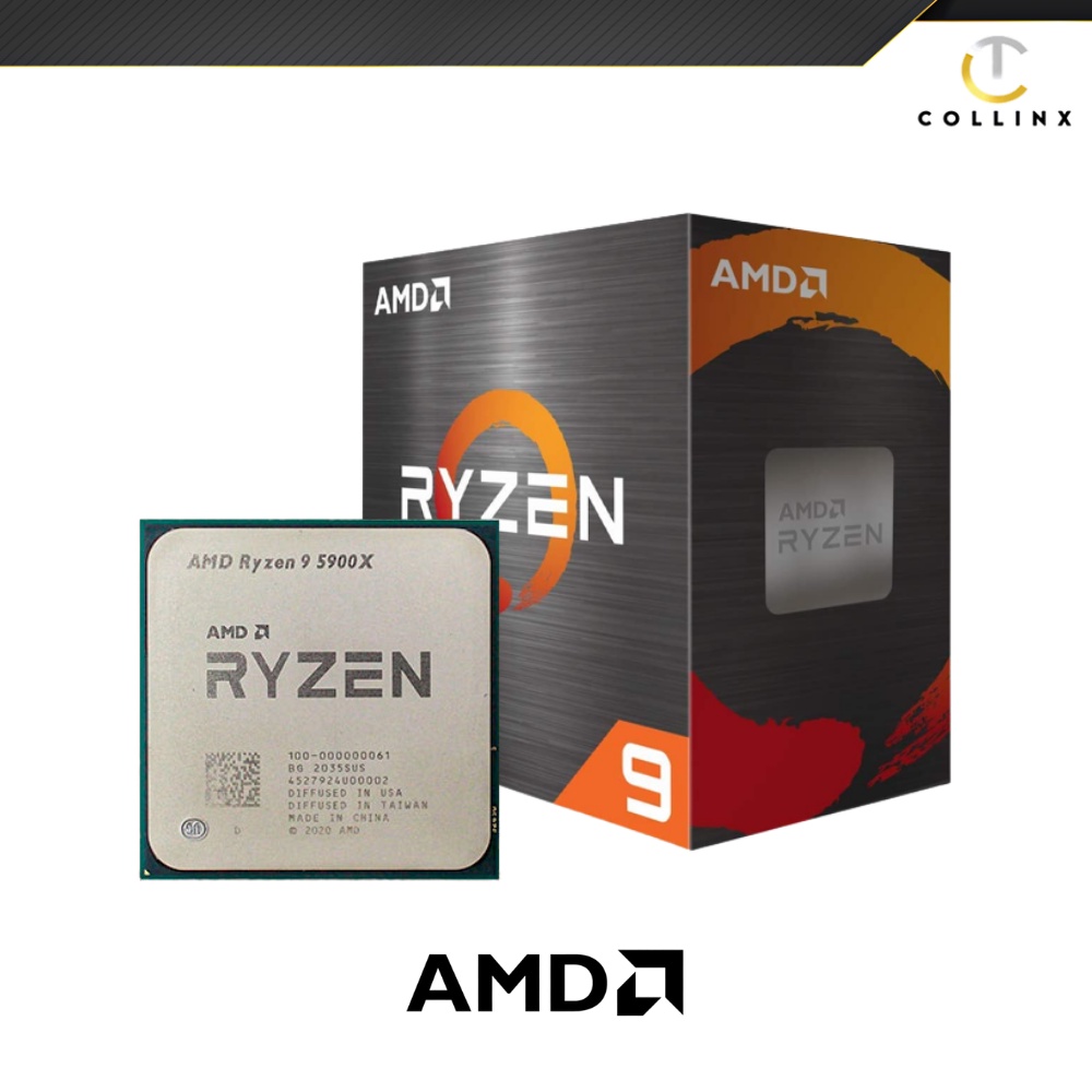 AMD RYZEN 9 5900X 12Cores 24Threads 3.7GHz AM4 Processor | Shopee ...