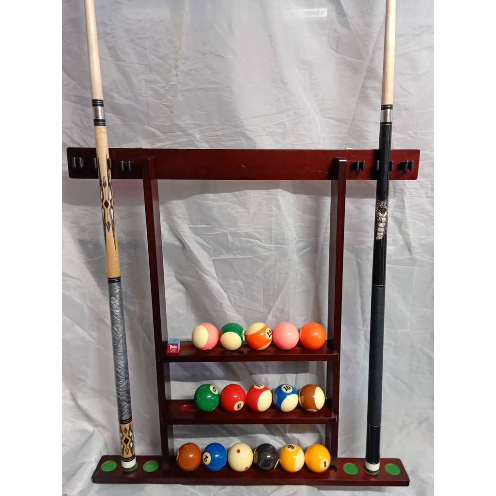 Billiard Cue Stick Rack and Billiard Ball Rack (2 in 1) for billiards