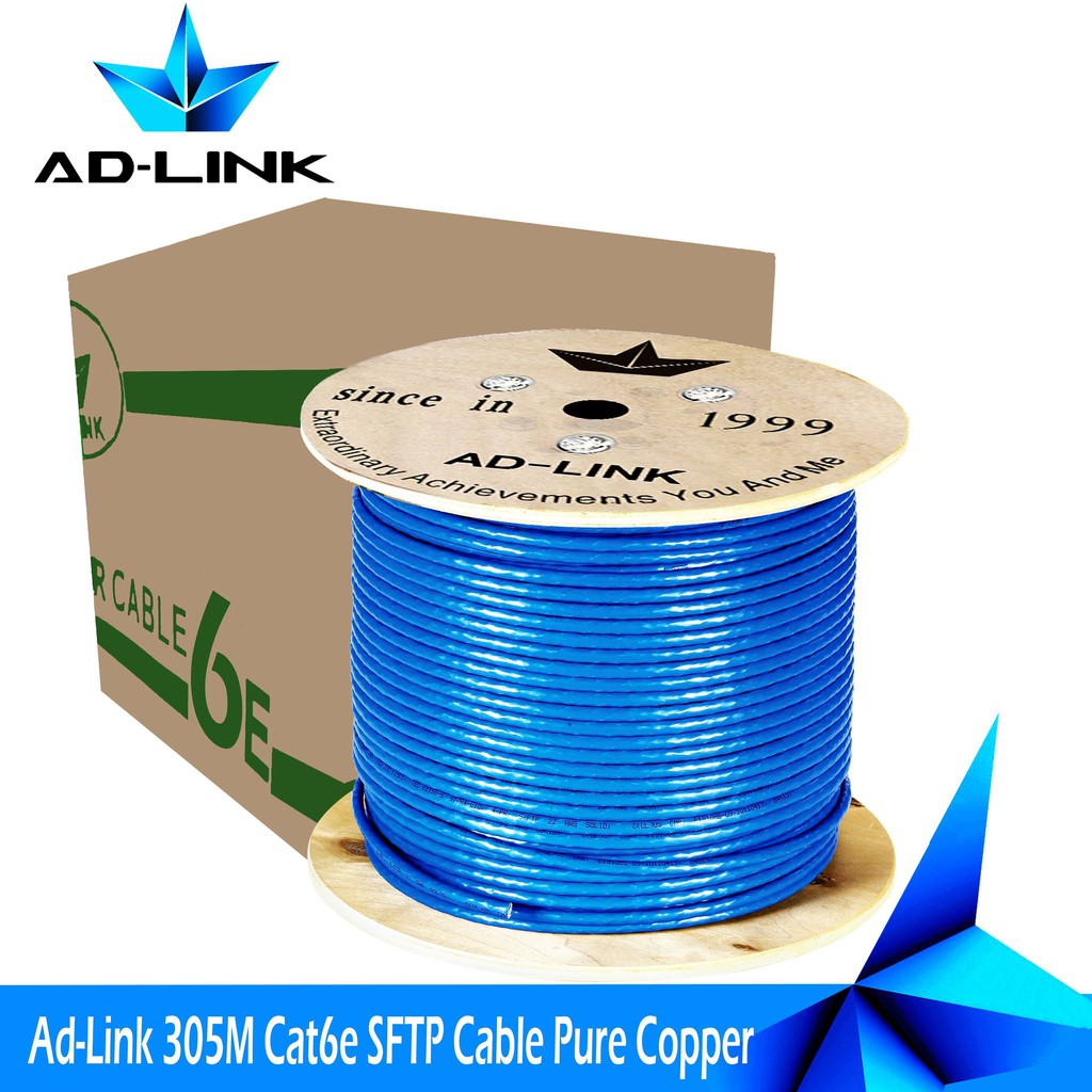 Ad-Link CAT6E SFTP Shielded Pure Copper Cable Blue 305Meters (AD ...