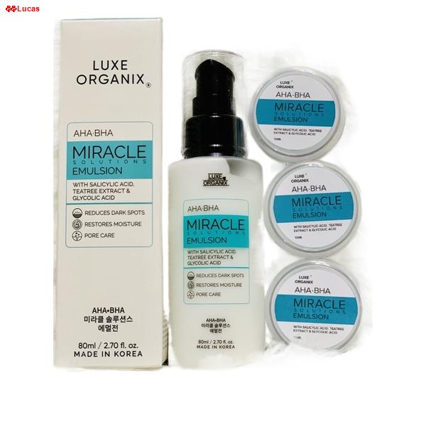 Luxe Organix Aha Bha Miracle Solution Emulsion Brightening Anti Aging Shopee Philippines