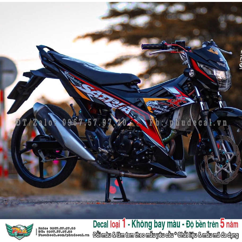 Satria Hayabusa red and black ornamental stamp (H) | Shopee Philippines