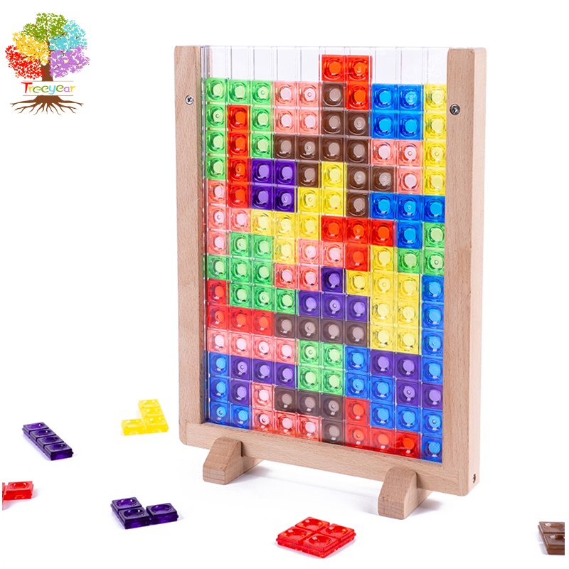 Treeyear Wooden Blocks Puzzle Brain Teasers Toy Tangram Jigsaw ...