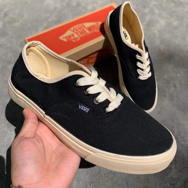 Vans black sale bone