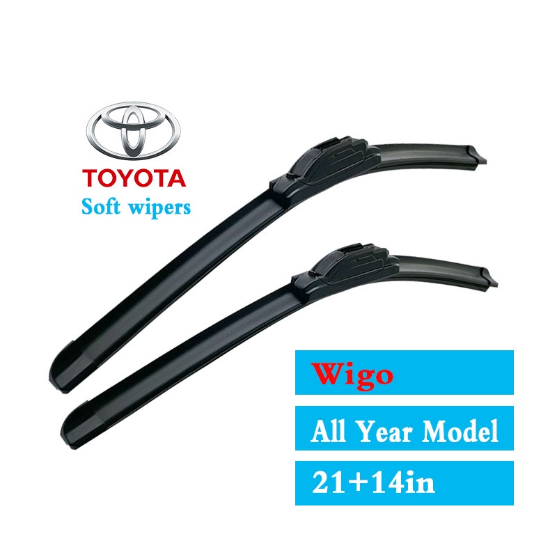 Toyota Wigo Wiper Blade (Front&Rear) for All Year Model Vigo Car Window ...