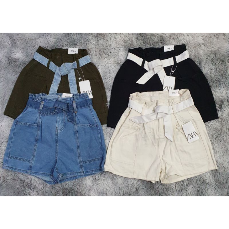 Paper bag cheap shorts zara