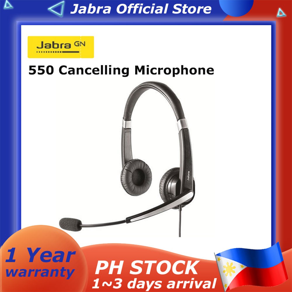 Jabra uc ms voice 550 best sale noise cancelling usb duo headset