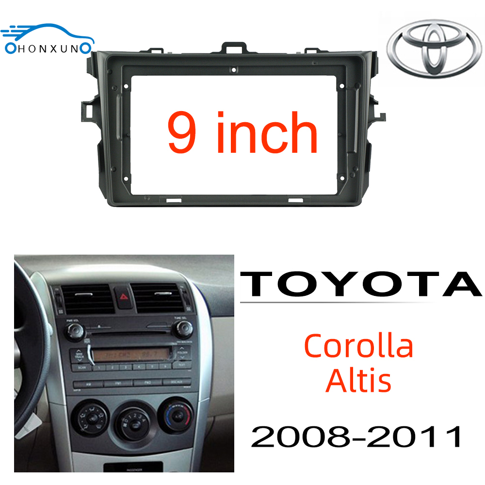 EOENKK 2din stereo panel fit for Toyota Corolla Altis 2007-2013 9 inch ...