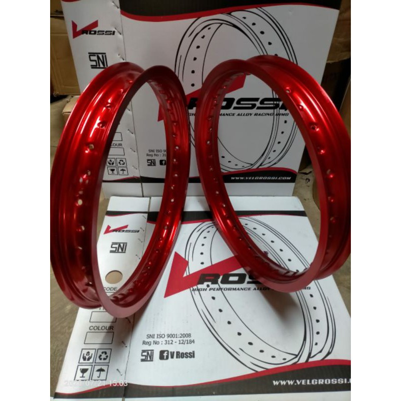 MERAH Rossi ring 14 uk 185/215 red rims | Shopee Philippines