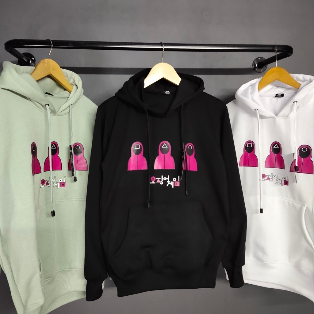 Squid Game - Sweat-shirt à capuche unisexe Noir Symbole et Logo - S