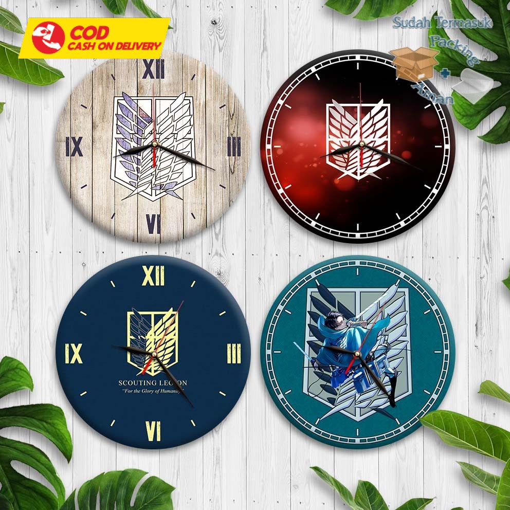 MDF Wooden Wall Clock Anime Attack on Titan Shingeki no Kyojin Eren ...