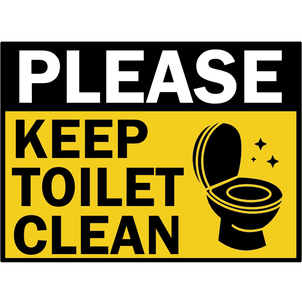 Please Keep Toilet Clean - Laminated Signage - A4 Size | Shopee Philippines