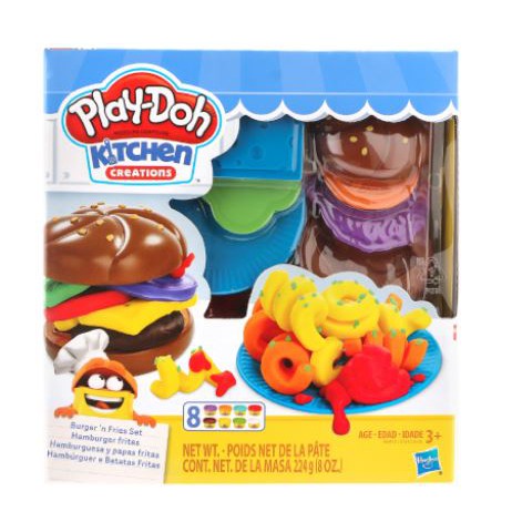 Play Doh Kitchen Creations Burger n Fries Set Dough Playset arts and crafts for Kids playdoh Burger