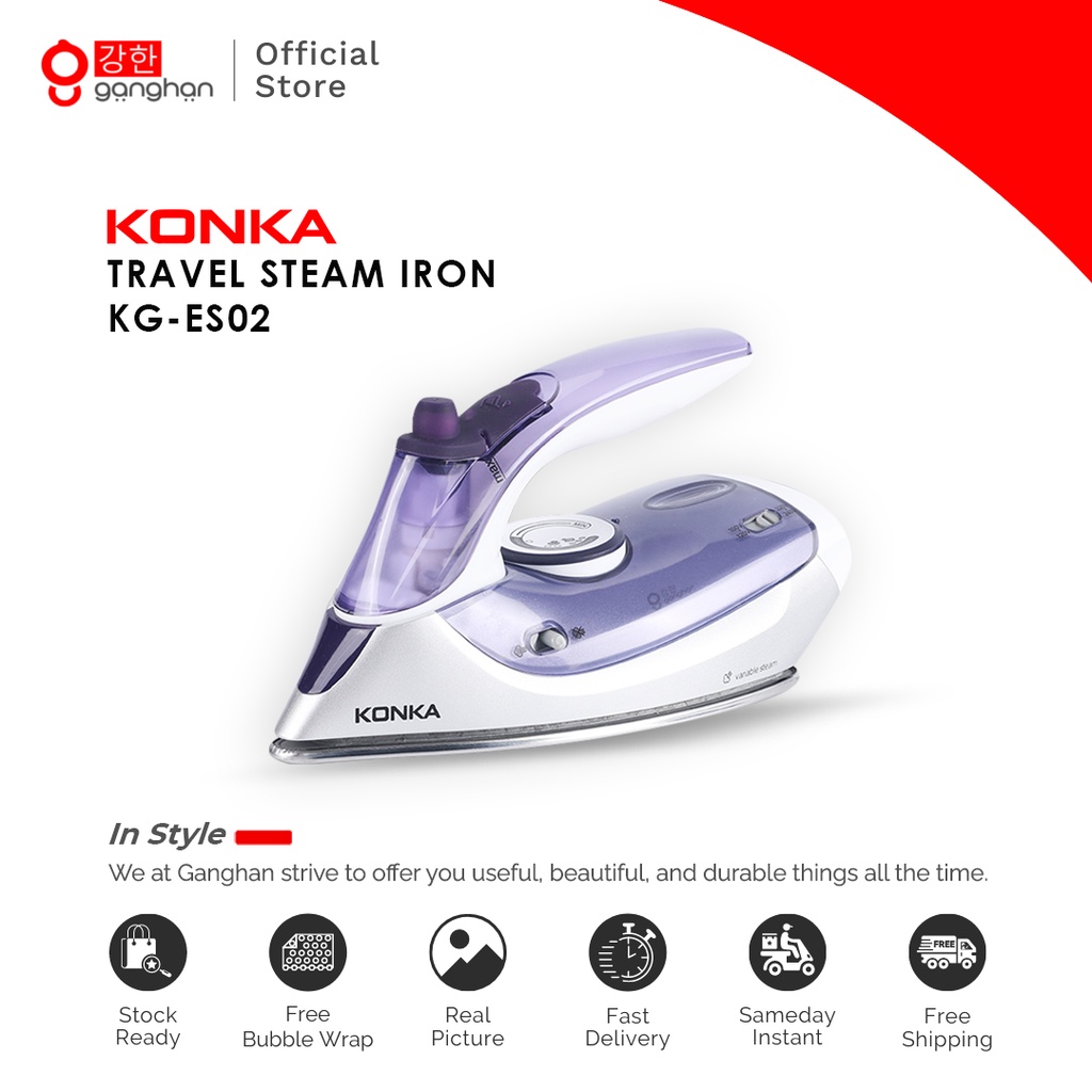 Konka Steam Iron Travel Steam Iron KGES02(WE) Shopee Philippines
