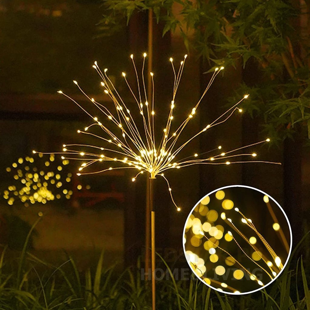 Solar Garden Lights Outdoor Waterproof LED Firework Lamps Christmas ...