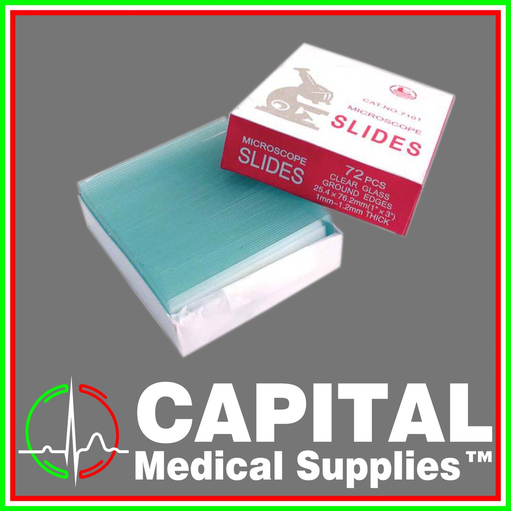 Laboratory Microscope Slide, Clear Glass, Underground Edges 7102