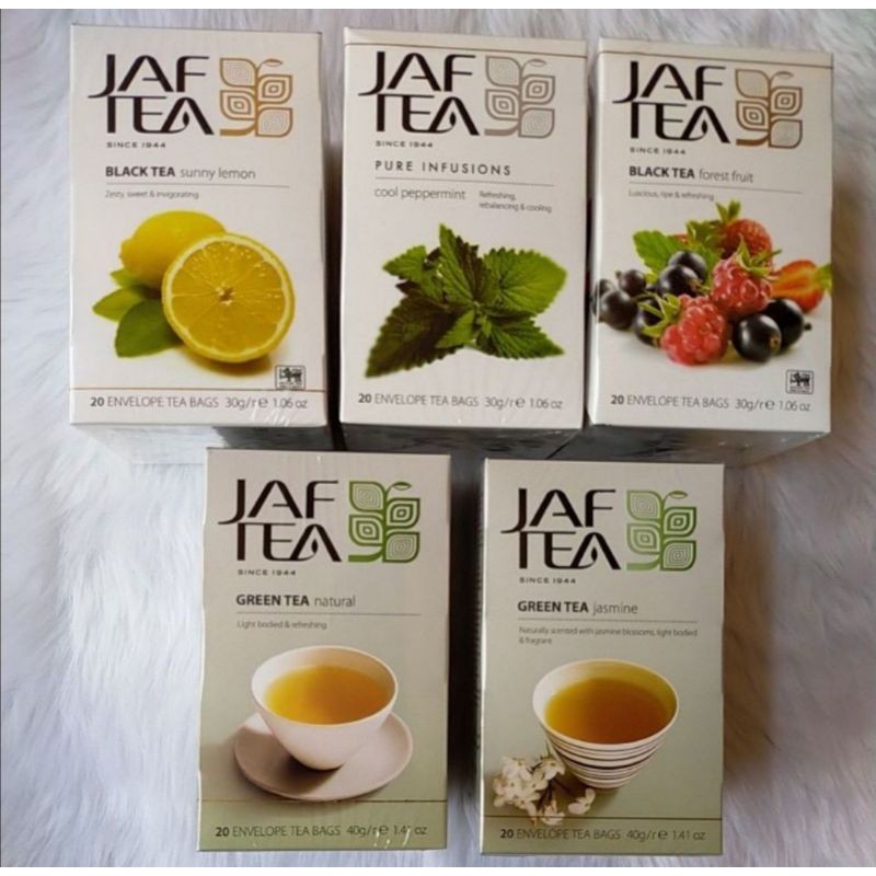 JAF TEA - Peach Black Tea - 6 Boxes, 120 Tea Bags (20 each), Hot or Iced Tea