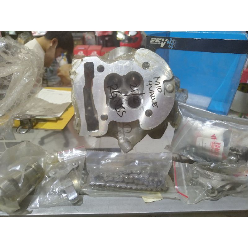 SPECV 4valve 21/23 (complete set) cylinder head for cygnus,mio, nouvo ...