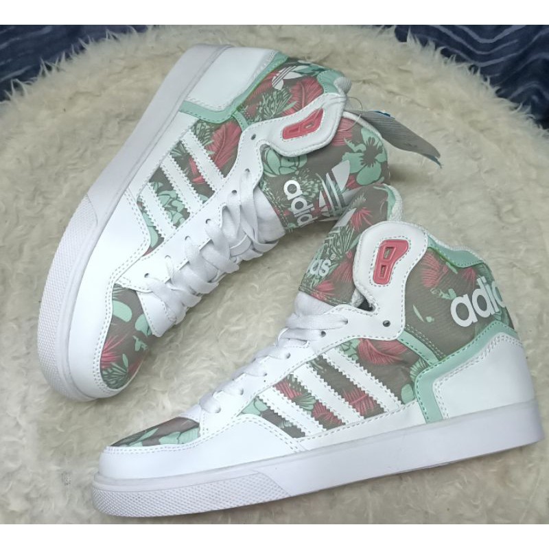 Adidas floral hot sale high tops