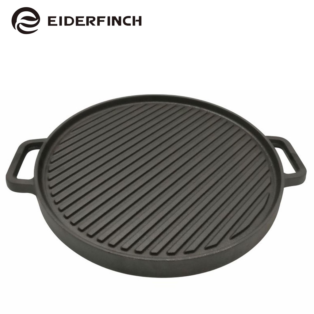 Eiderfinch Double Sided Dual Purpose Pre Seasoned Cast Iron Griddle And Grill Pan Shopee 