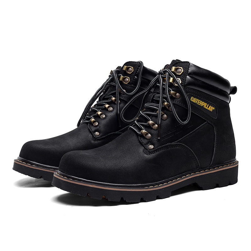 Safety Shoes Mens Black Caterpillar Boots Cat Safety Shoes Price Sale