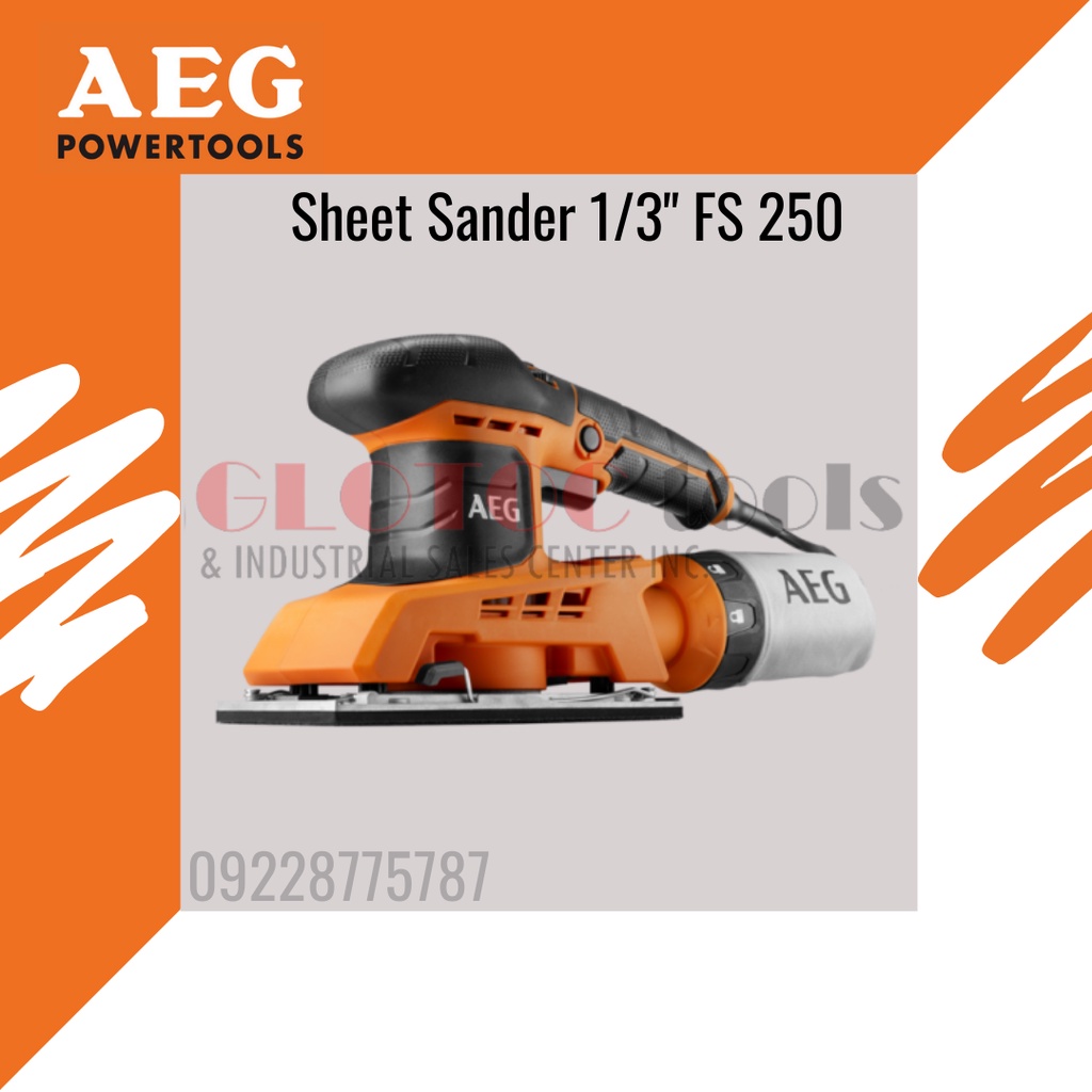 AEG FS 250 – 1/3 SHEET SANDER (WOODWORKING TOOL) | Shopee Philippines