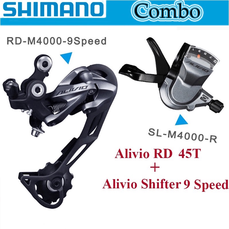 Shimano Alivio M4000 9 Speed Shifter Groupset Rear Derailleur rd MTB Mountain Bike Bicycle Part Shopee Philippines