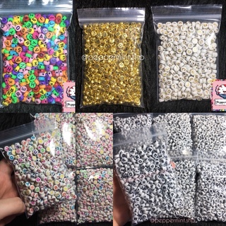 500pcs Multicolor 6x6mm Square Alphabet Letter Beads Assortment