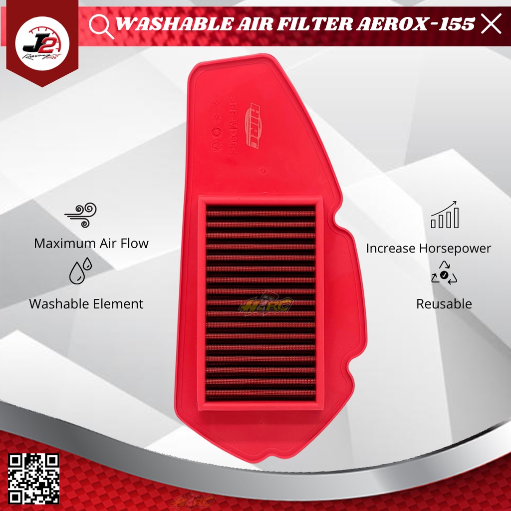 MOTORYCYCLE HIRC AEROX V1 WASHABLE AIR FILTER Shopee Philippines