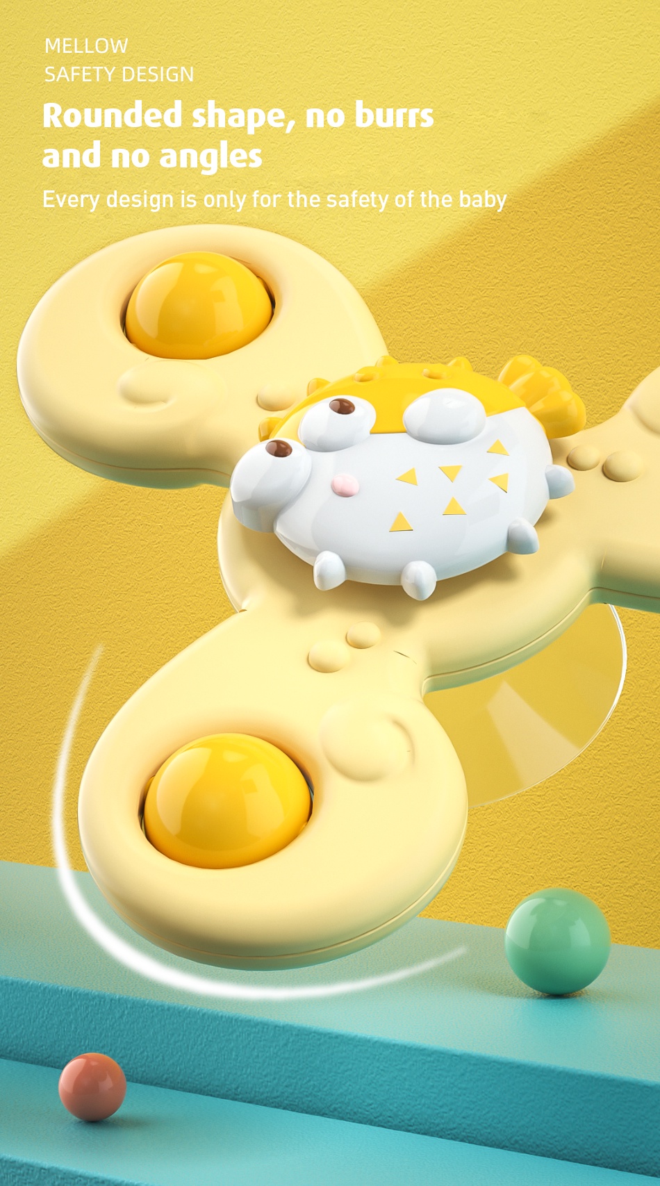 Baby Pro Rotating Toy Table Animal Sucker Finger Sucker Spinning Top ...