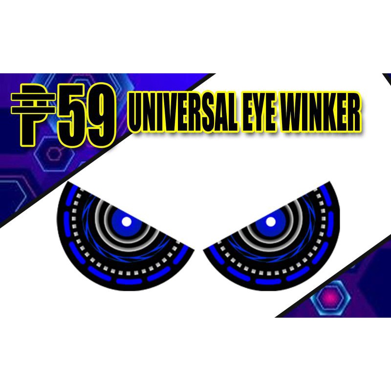 Universal Robot eye winker / transparent sticker / Motorcycle ...