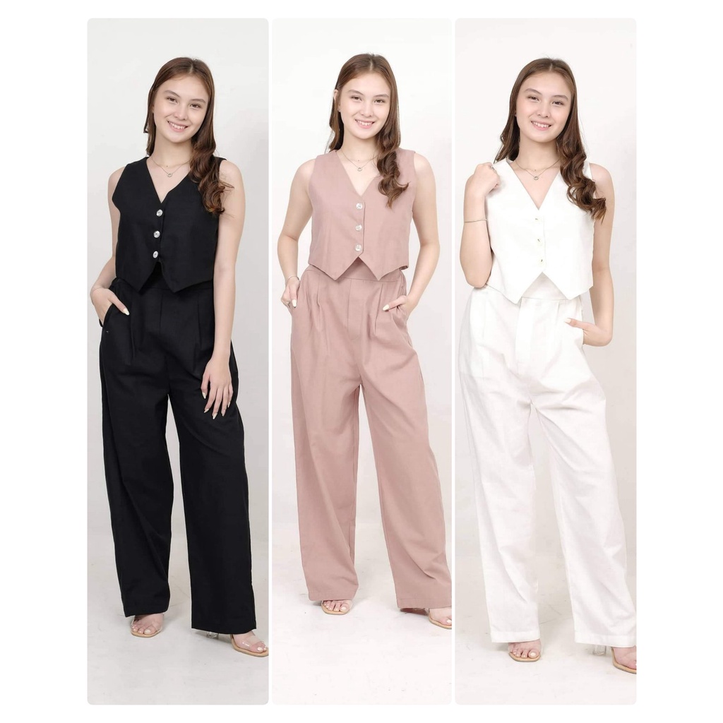 Rosé Coord Set (vest coat and pants)