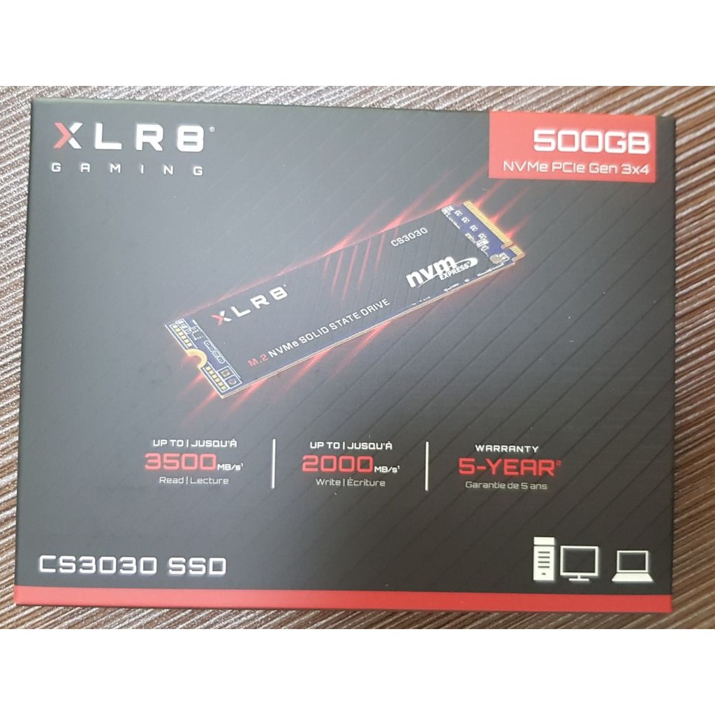 PNY XLR8 CS3030 500GB NVMe SSD | Bis Zu 3.500 MB/s | Einfache Installation Für PC & Notebook