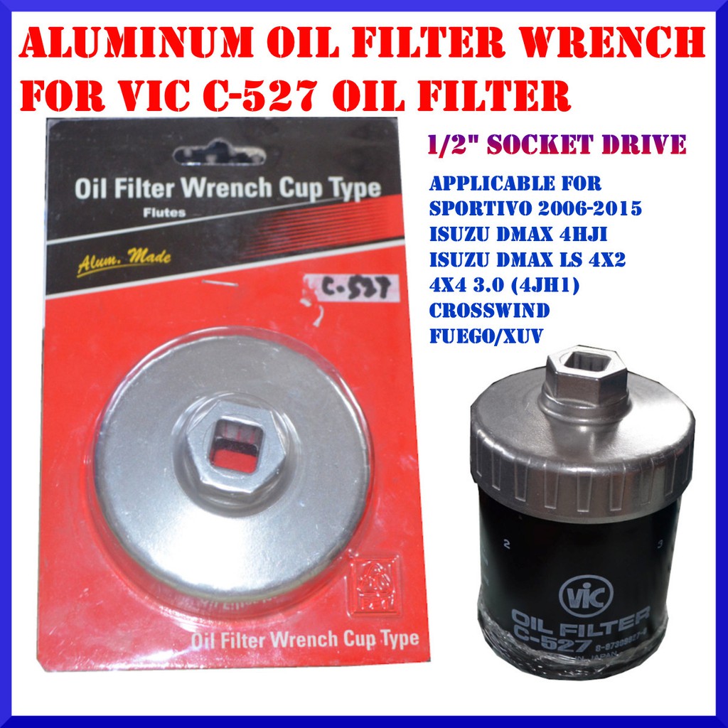 Aluminum Oil Filter Wrench for Vic C527 and C529 for Isuzu Sportivo