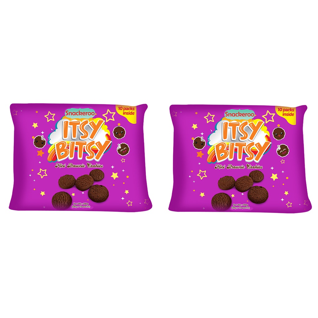 Snackeroo Itsy Bitsy Mini Brownie Cookies - Set of 2 (20 packs ...