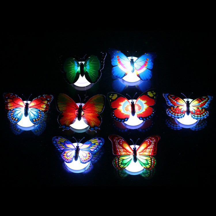 Perfect Life 1pcs Random Design Glowing Butterfly Night Light LED Wall ...