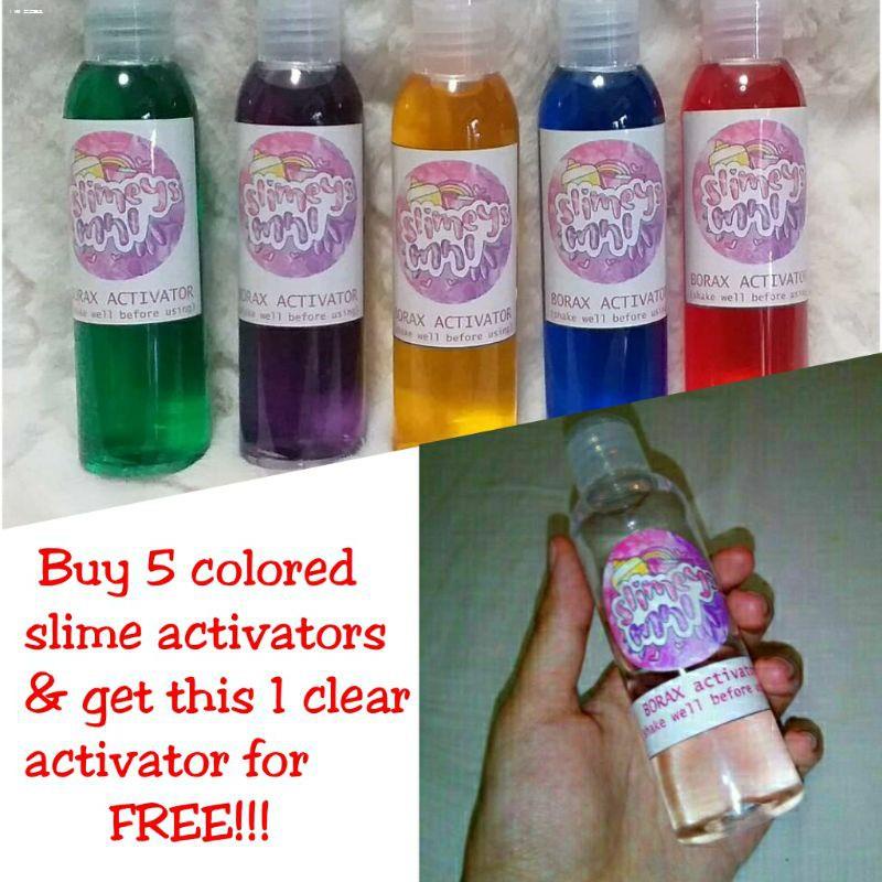 Slime & Squishy Toys ☢100 ml. Colored Slime Borax Activator Nontoxic