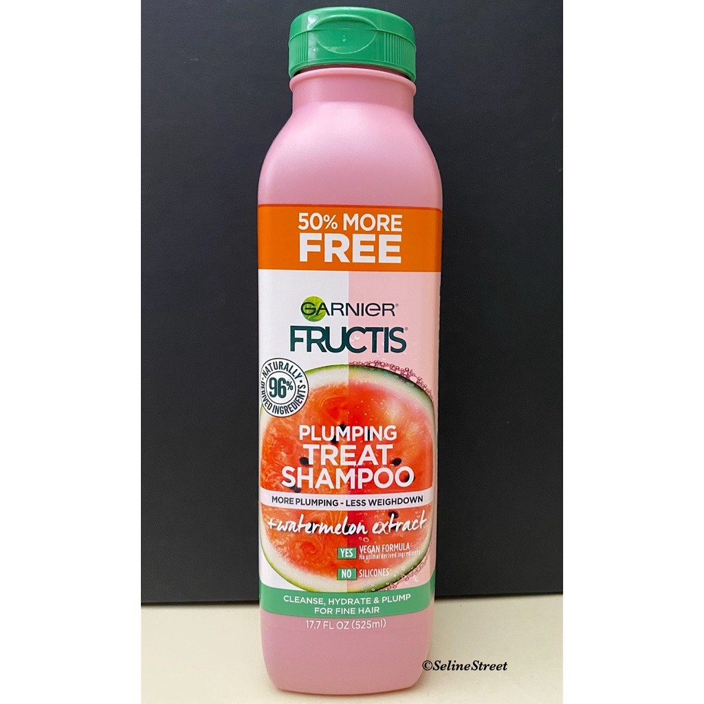 Garnier Fructis Plumping Treat Shampoo + Watermelon Extract for Fine Hair 525ml Shopee Philippines