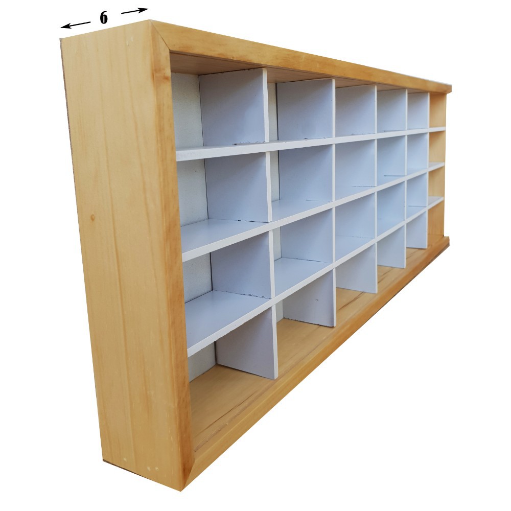 PUTIH KAYU Hot wheels Display Rack 24 Colors natural & White Wood ...