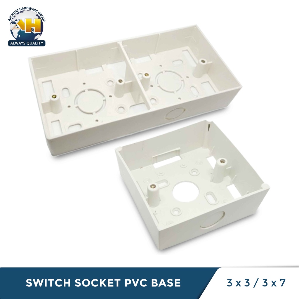 PVC Nut Box Base Switch Socket Base 3x3 / 3x7 | Shopee Philippines
