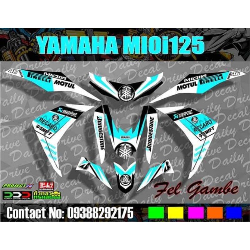 mio i 125 /m3 (FULL DECALS) | Shopee Philippines