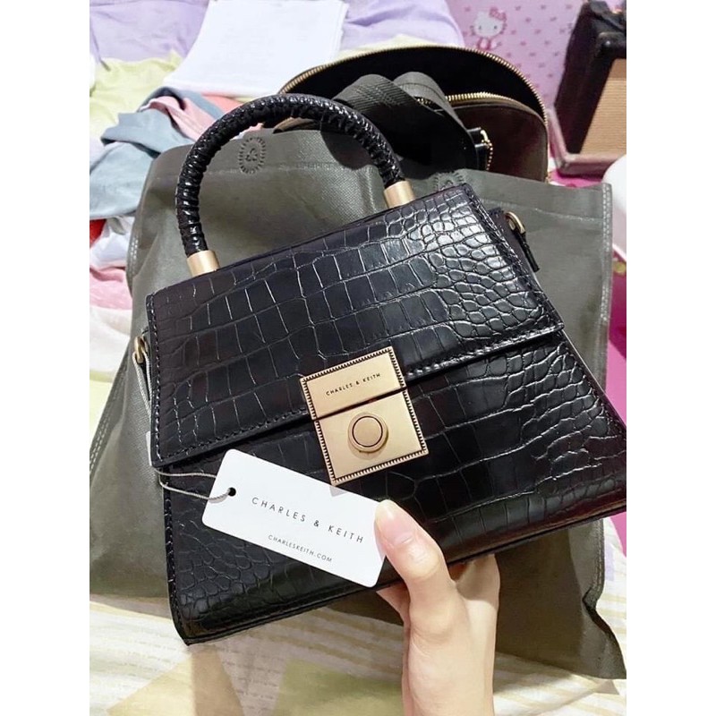 Charles and discount keith crocodile bag