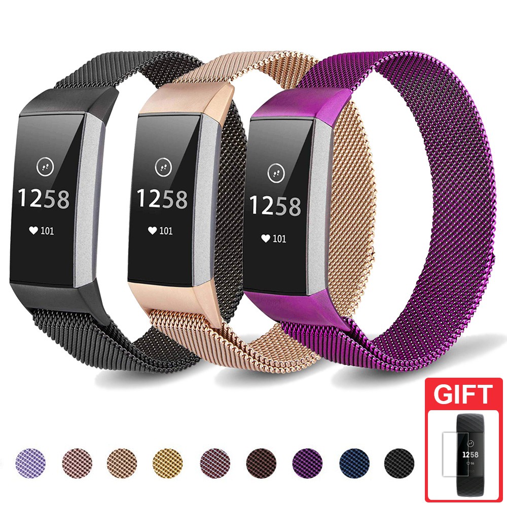 Metal Strap for Fitbit Charge 4 / Charge 3 Stainless Steel Band ...