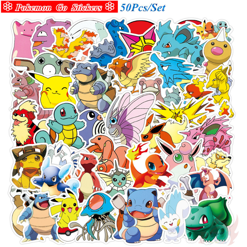 Pokemon Go Series 05 Kawaii Pocket Monster Stickers 50pcs Set Anime