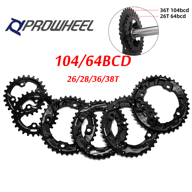 [COD] 104/64BCD Chainring Mountain Bike Chainwheel 26/28/36/38T Double ...
