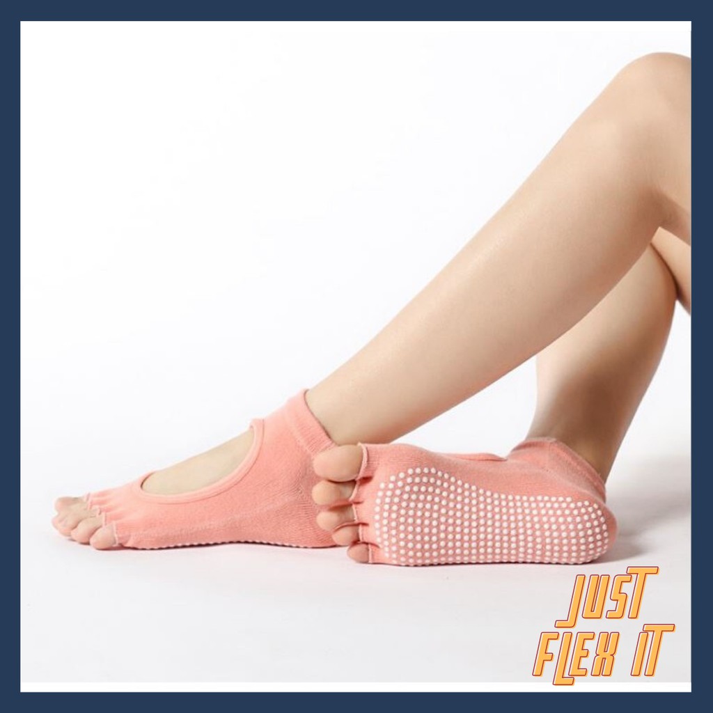 Women Yoga Socks Anti-Slip Backless Ankle Ladies Ballet Dance Sports Gym  Socks 