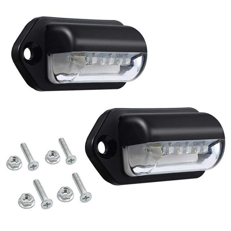 Number Plate Lights Led License Plate Light Rear Lamps Universal 12v 24v  For Car Trailer Vehic